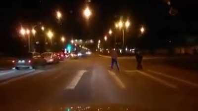 [NSFW] first car lets pedestrian go
