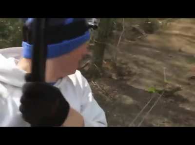 I think he glided out of a tree more than ‘fell’