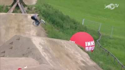 David Godziek riding a bike at Crankworx,Innsbruck Slopestyle