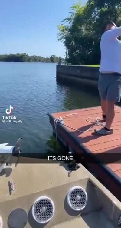He’s outta there!