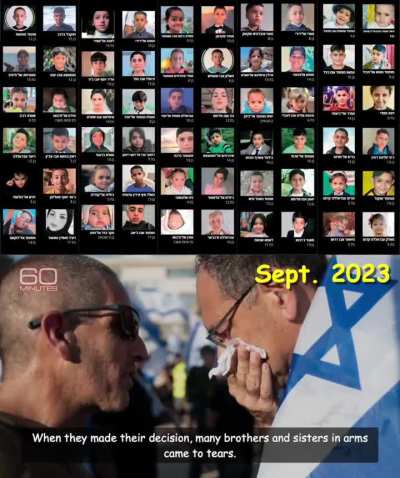 Since the fake ceasefire in Oct. 2025, Israel has been killing one Palestinian child a day. Over 21,000 Palestinian children have been murdered in the ongoing genocide. In 2023, Israeli air force pilots wept about having to strike (due to the judicial ove