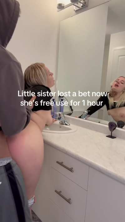 Sister lost a bet