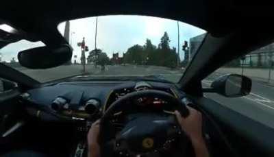 Taking the new Ferrari out for a spin in London