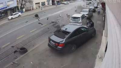 Speeding (probably) caused this crash
