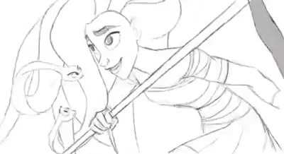 Pencil test by veteran animator James Baxter for Sony Pictures Animation's canceled 