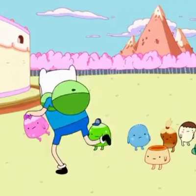 Finn plays with the kids