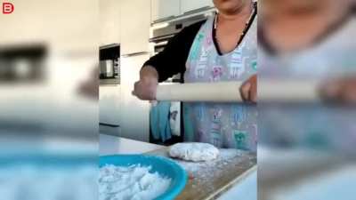 Doing a cooking show online.