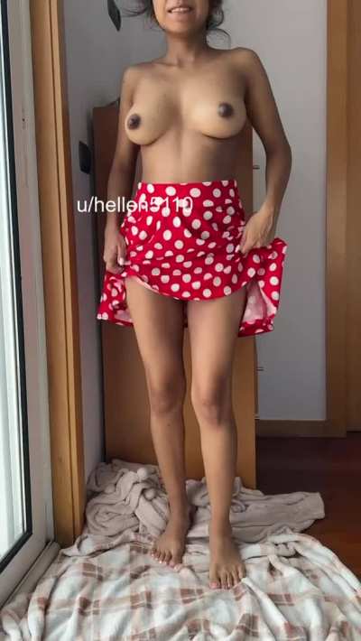 See what's under my skirt