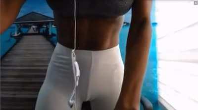 Strong Hard-bodied Ebony Personal Trainer