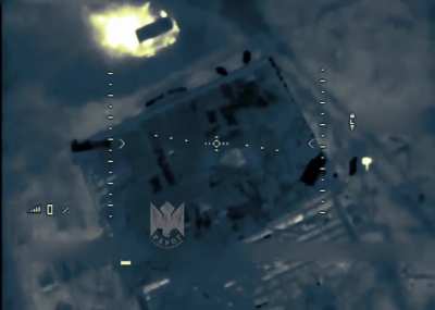 Rarog Company's Baba Yaga thermal drone bombs Russian soldiers and vehicles at night