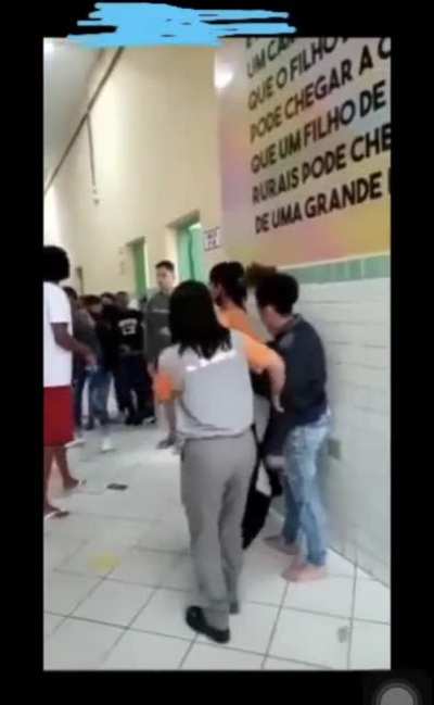 Transwoman beats up girl who was uncomfortable with them in female bathroom (Brazilian School)