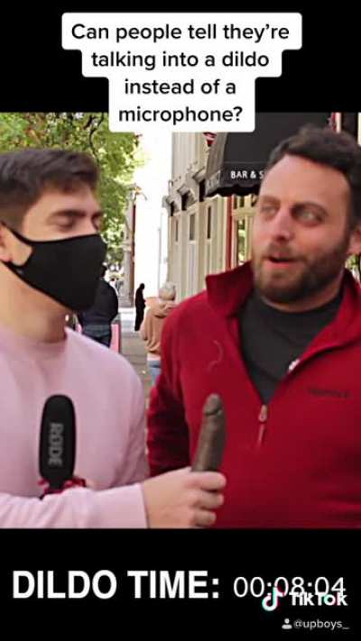 Can people tell they’re talking into a dildo instead of a microphone?