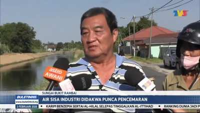 Sungai Bukit Rambai Menjadi Hitam Sepanjang 10KM
