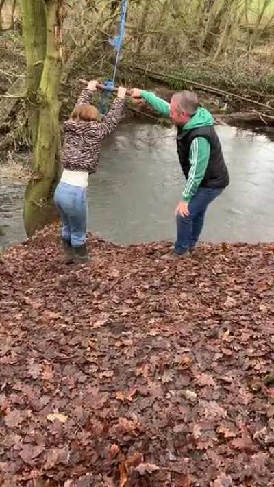 We found a rope swing on our Boxing Day walk...