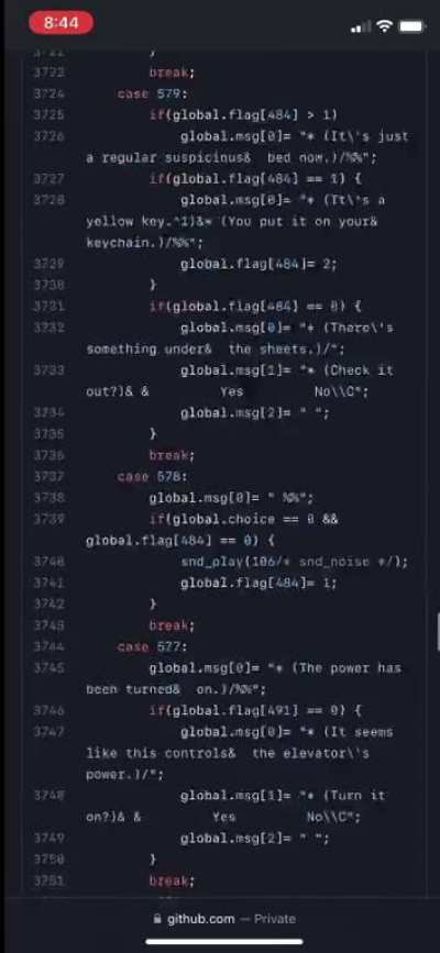 TIL that all of undertale’s dialogue is handled in one spaghetti code massive switch statement that takes thousands of lines