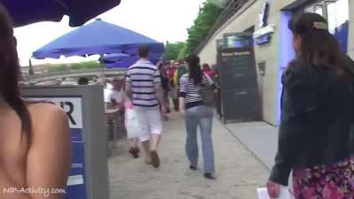 Asian Naked In public (People See her naked)