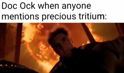 Precious tritium is not a privilege, it's a gift. And you use it for the good of mankind.