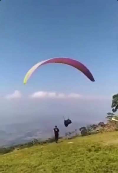 Parachute floats away with all of their belongings
