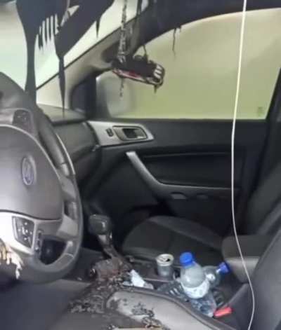 Lightning hit truck