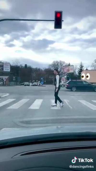 I thought he was on skates at first.