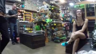 Flashing the shoe guy