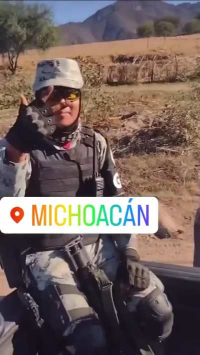 Gente del Jardinero convoy in the Michoacan countryside