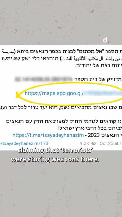 Israeli settlers are using a telegram channel called 