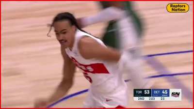 [Highlight] Scottie Barnes with the spicy dime to Rexdale's finest Dalano Banton.