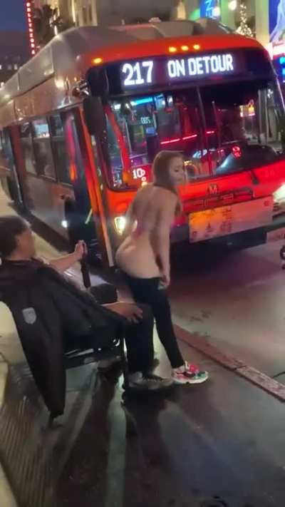 Public lap dance to a stranger