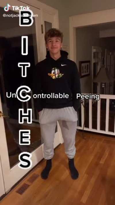 Pissing yourself on camera is a social media trend now