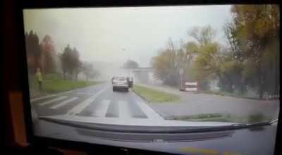 Bridge collapses on open road, luckily no one was killed - Koszalin, Poland.