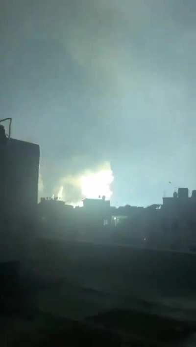 Israeli air strike tonight on an underground missiles depot according to the IDF, Beirut.