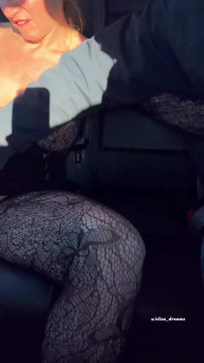 I love playing with a lover in the back of the car while the cuckold drives.