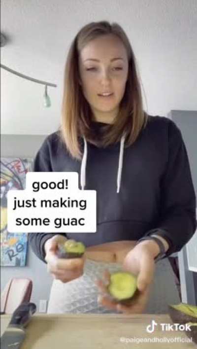 She realizes she's going to be on tiktok.