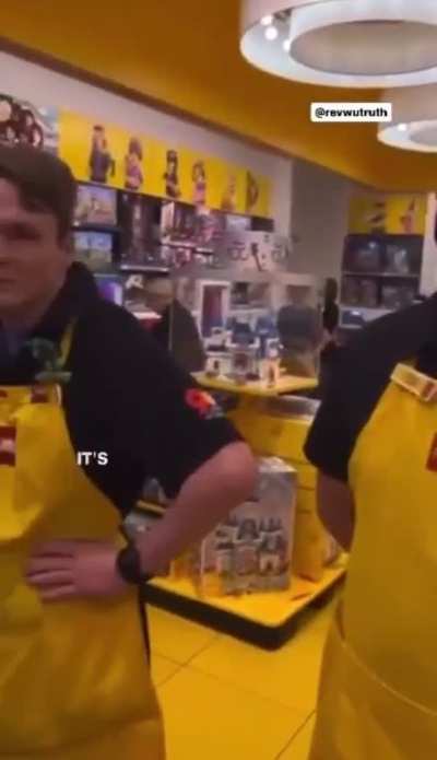 Man confronts LEGO employees for wearing Pride flag pins