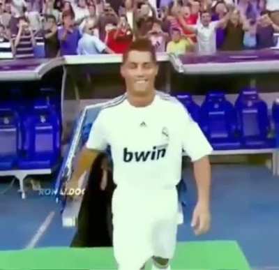 On this day Friday 26th June 2009, Real Madrid officially signed Cristiano Ronaldo for a record transfer of €94M. One of the best signings in the history of football .