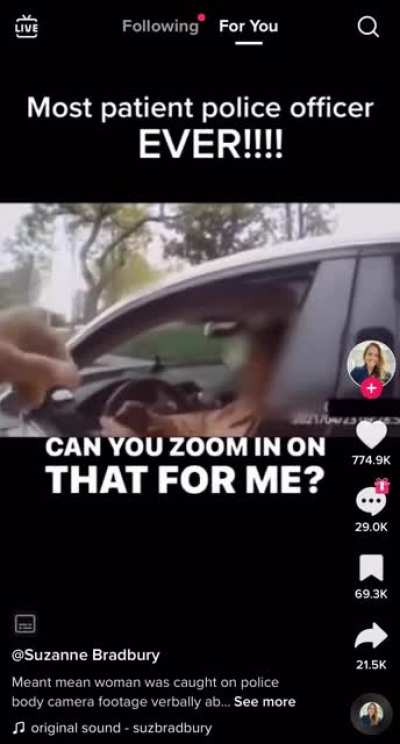 Entitled racist Karen gets pulled over for trying to record police while driving