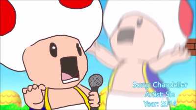 Toad singing Chandelier (video by melancholiaah)