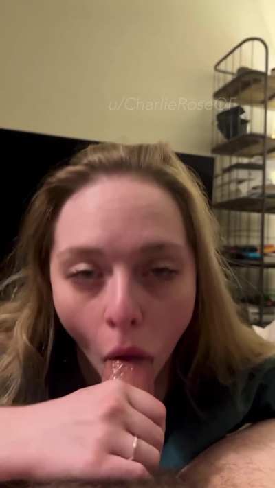 Making love to his cock with my mouth