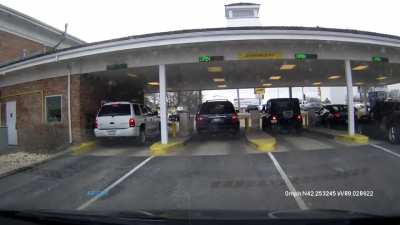 A 62 year old woman went full throttle and jumped over a car