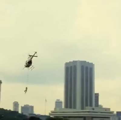Combined clips of Jackie Chan doing his own stunts