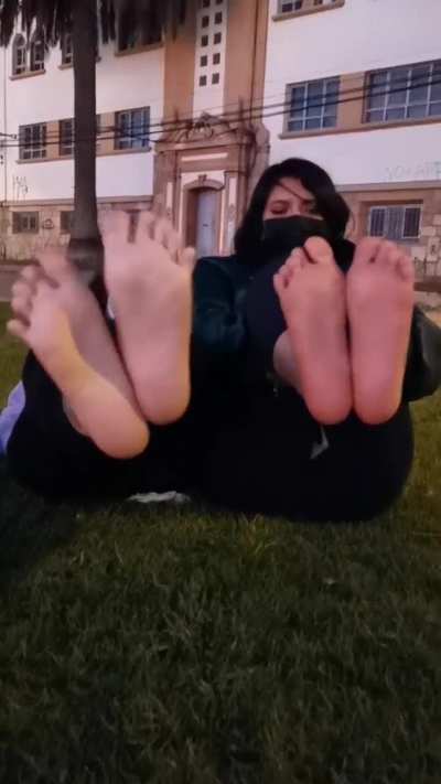 My chilean gf camila and his best friend Nicole (left) showing her feet after a long walk