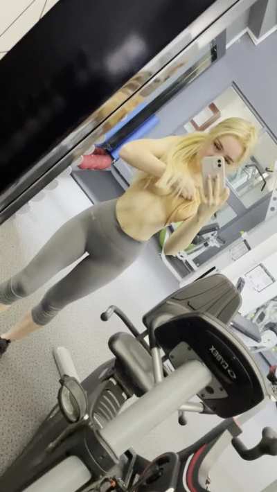 I celebrated the gyms reopening my showing everyone my 19 year old boobs!