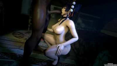 Nyotengu Sucking BBC (Dead or Alive)[The Firebrand]