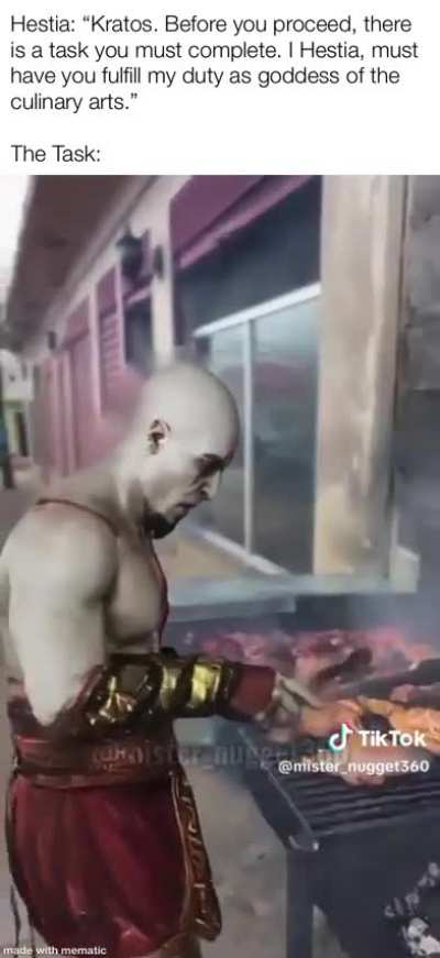 Press X to flip the meat.