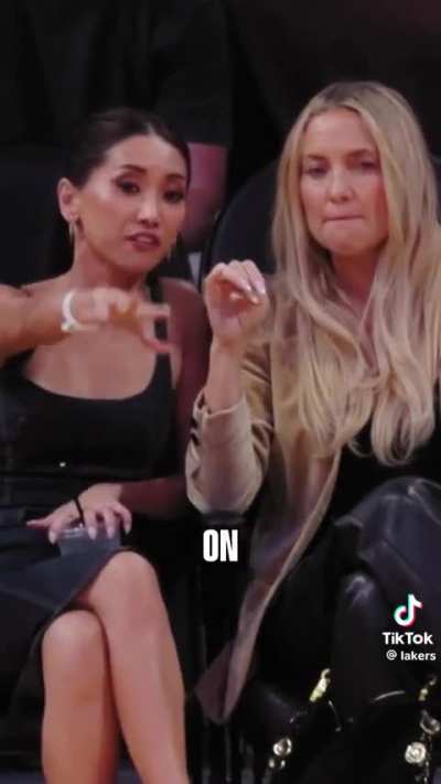 Brenda Song & Kate Hudson Get Mic’d Up For a Lakers Game