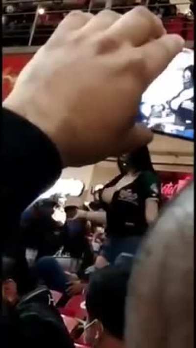 Mexican lady gets kicked out for flashing
