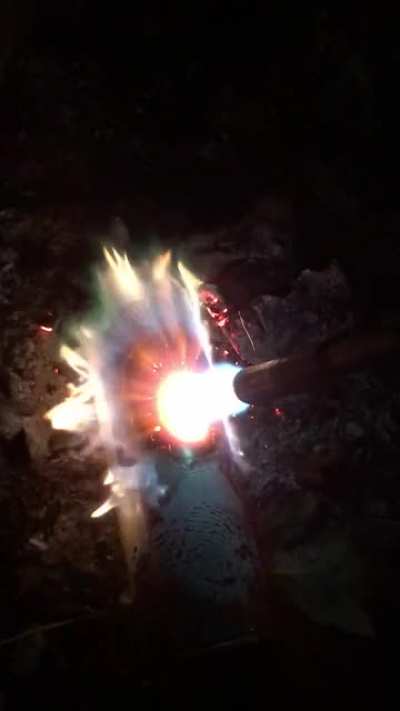Blowtorching a can of propellant