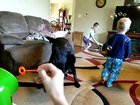 He loves bubbles as much as the kids do
