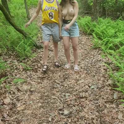 Two girls one trail